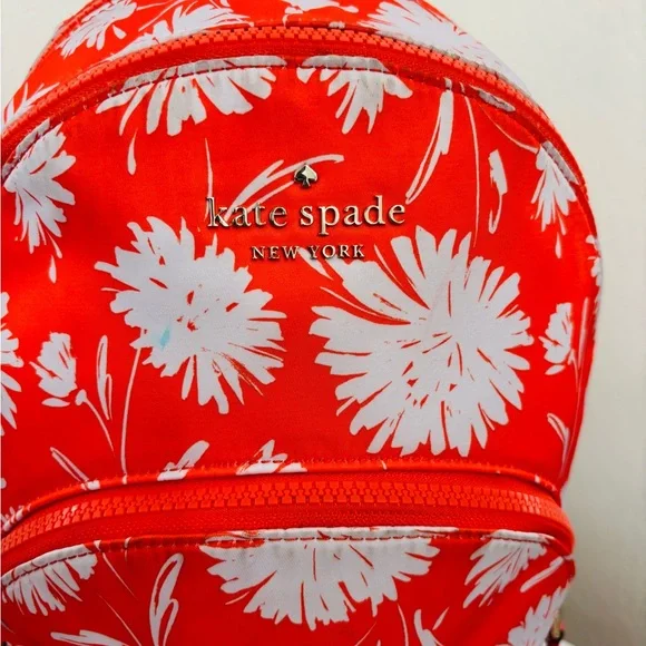 Kate Spade Orange Floral Backpack